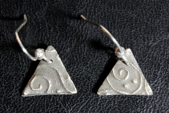 Enspiraled Triangle Earrings