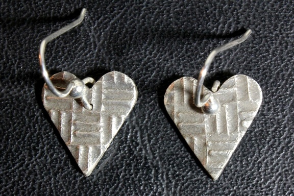 Woven Heart Earrings